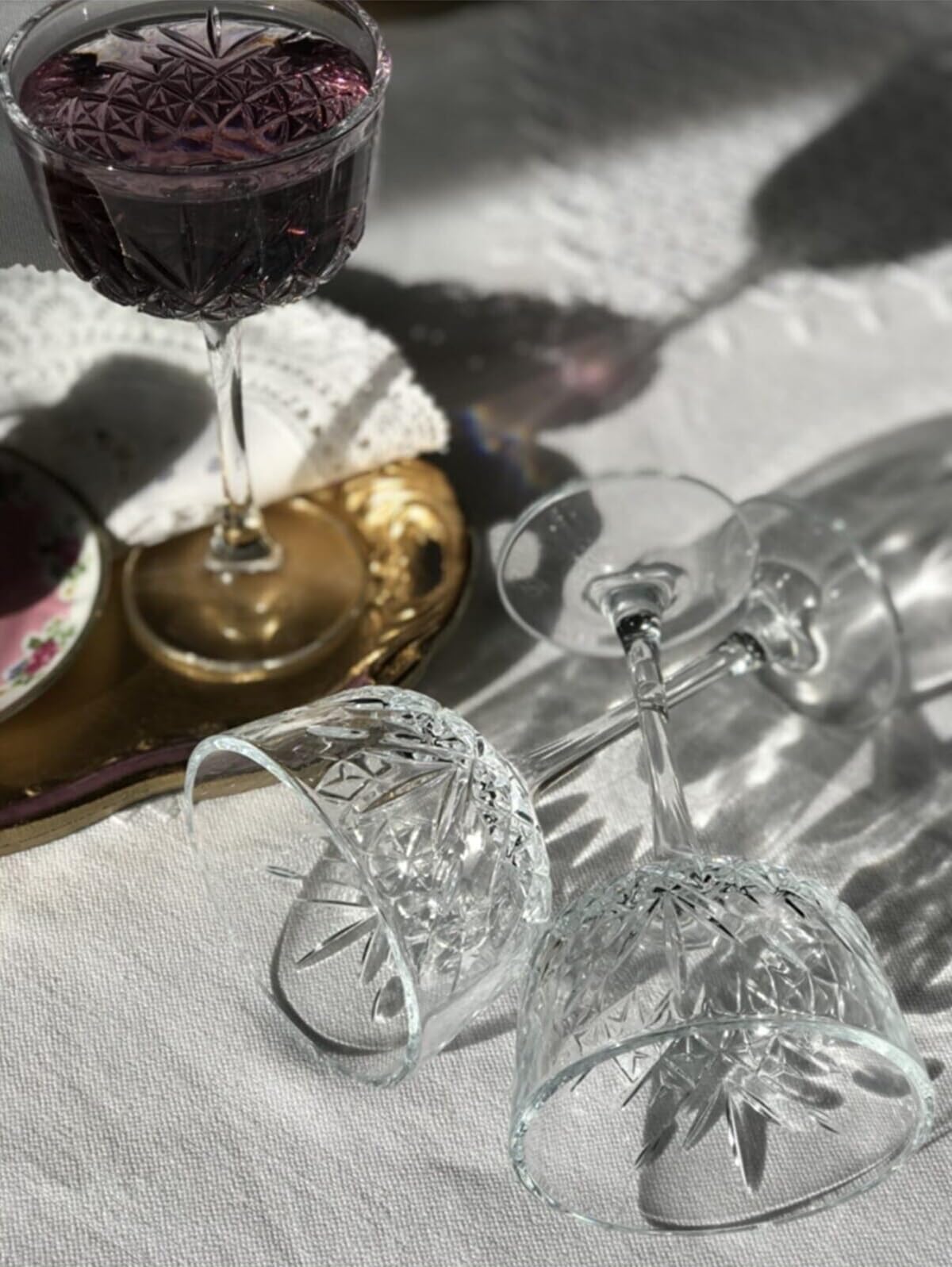 Amazon.com | Decoret Timeless Vintage Nick & Nora Glasses 5.75oz